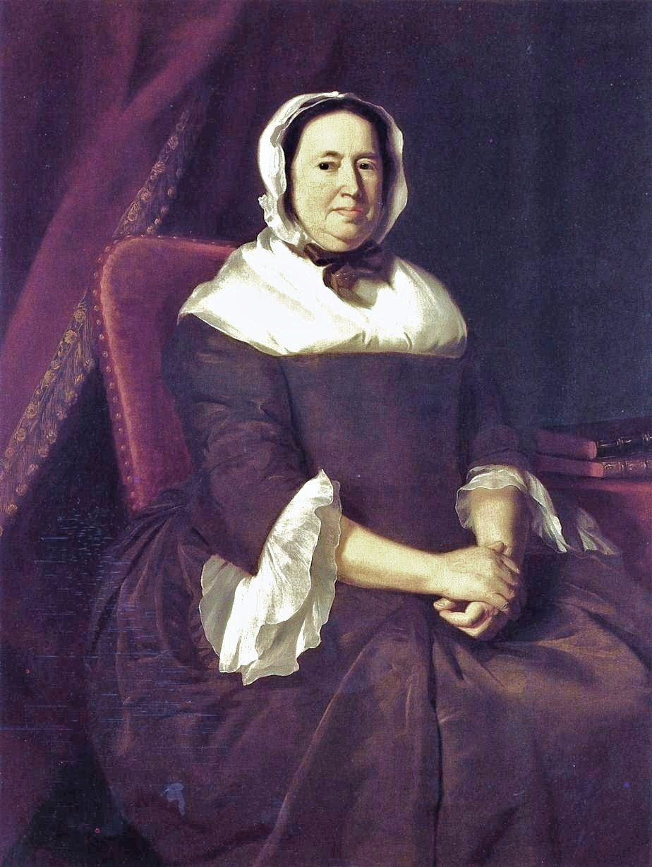 1764 John Singleton Copley (American colonial era artist, 1738-1815)  Mrs_ Samuel Hill, nee Miriam Kilby Thyssen Bornemisza Mus Spain